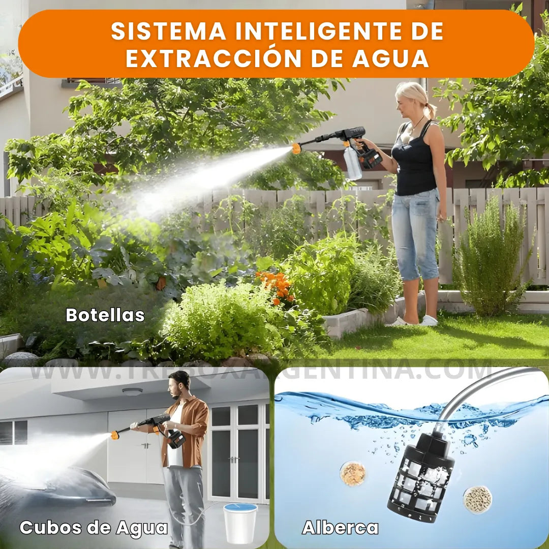 40% 🎁 | HydroGun: Pistola de alta presión inalámbrica 3 en 1