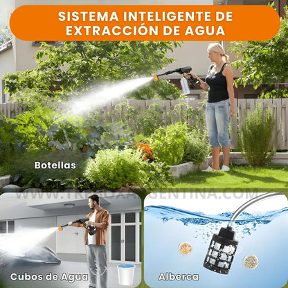 40% 🎁 | HydroGun: Pistola de alta presión inalámbrica 3 en 1