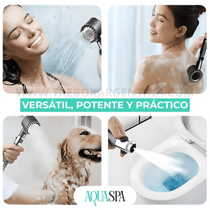 Promo Lanzamiento 2X1 🔥 | AquaSpa: Cabezal de ducha 🚿 - Un spa en tu ducha todos los días (3 Modos de presión + Masajeador)