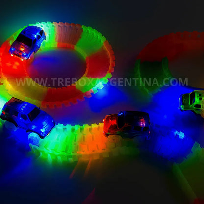 40% OFF🎁  MagicTracks Circuito Mágico de Carreras (220 Piezas +400cm) 🚗 Diversión que Enciende la Imaginación