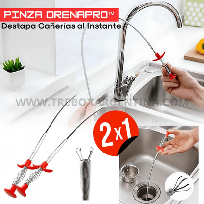 COMBO 2x1 DE TEMPORADA - Pinza DrenaPro™ | Destapa Cañerías al Instante sin Químicos ni Plomeros