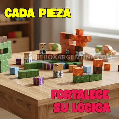 EDICIÓN LIMITADA🔥 |  Bloques Imantados MineCraft: Dejá que tus hijos construyan su propio universo