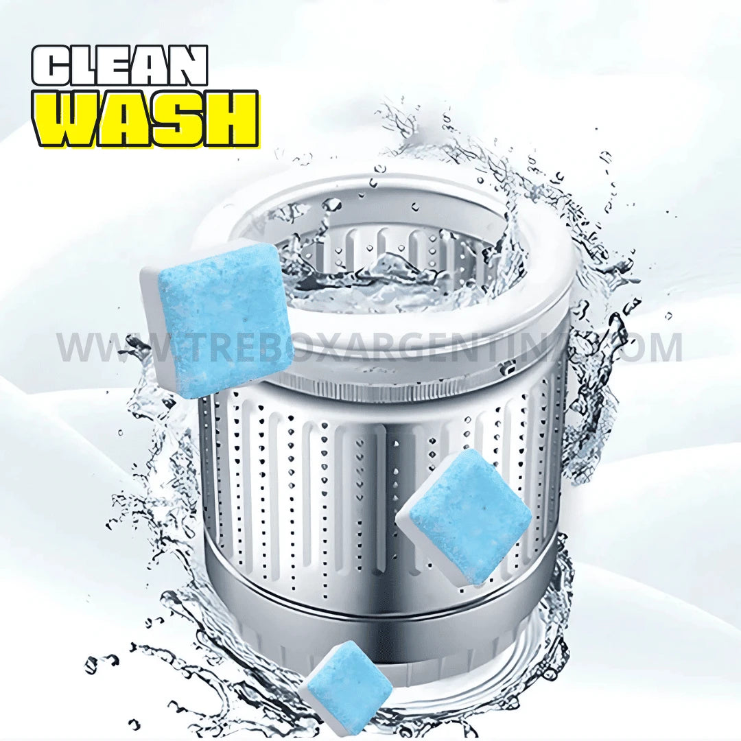 PACK ESPECIAL X12 - CleanWash™ Pastillas Mágicas de Limpieza para Lavaropas; Mantenla impecable y libre de malos olores!
