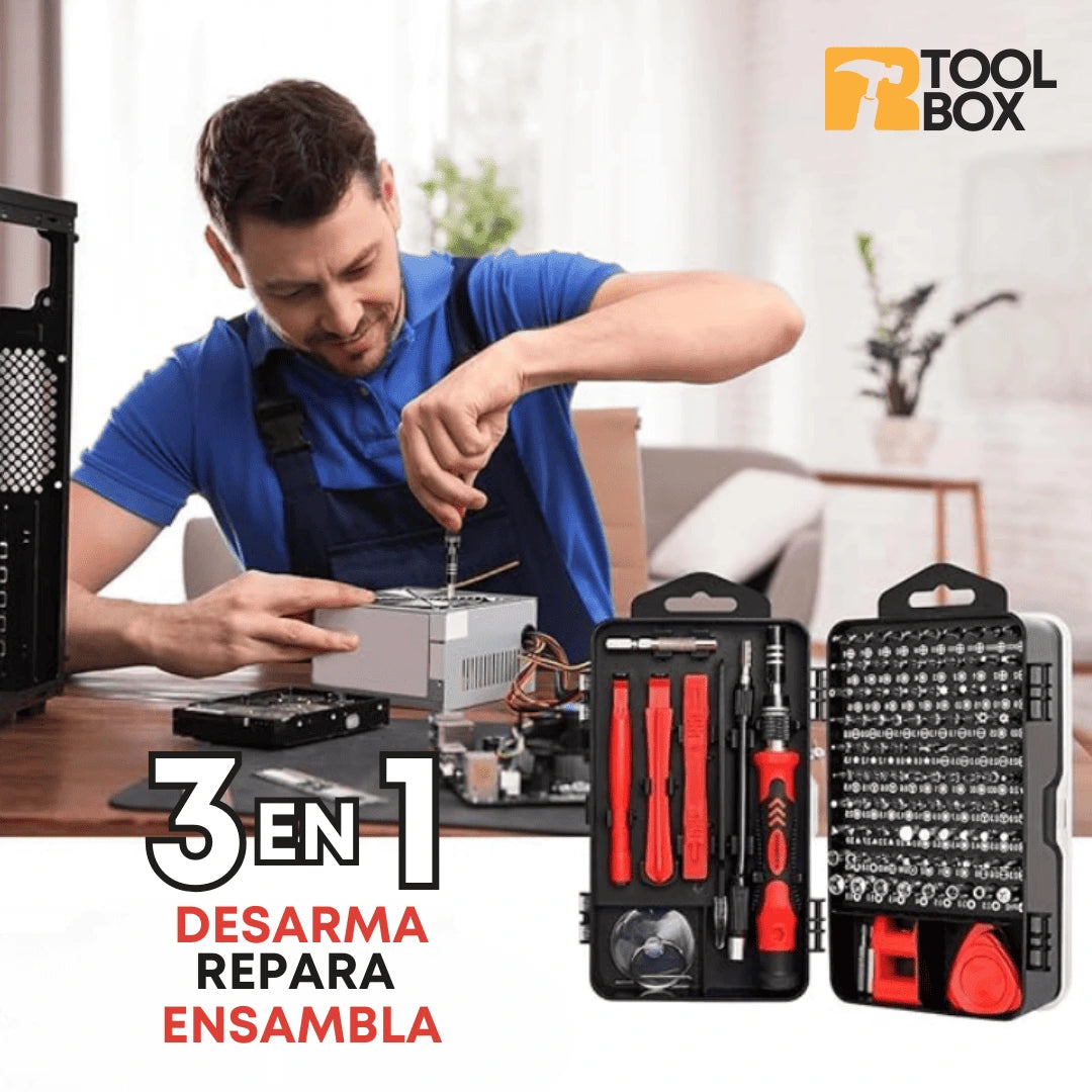 ToolBox™ | Set destornilladores Magnéticos para Arreglos de Precisión 115 En 1