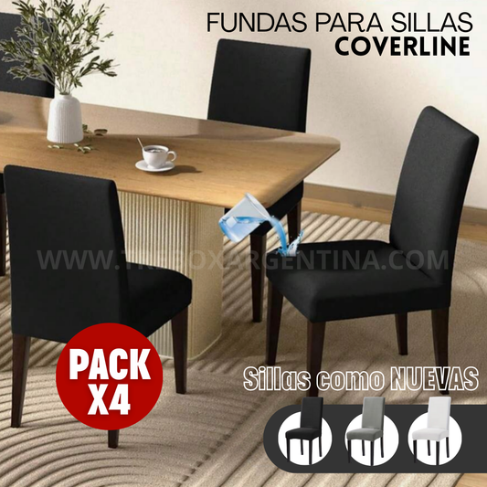 PACK X4🎁 - CoverLine Fundas Premium para Sillas – Tus sillas como nuevas, sin despedirte de ellas.