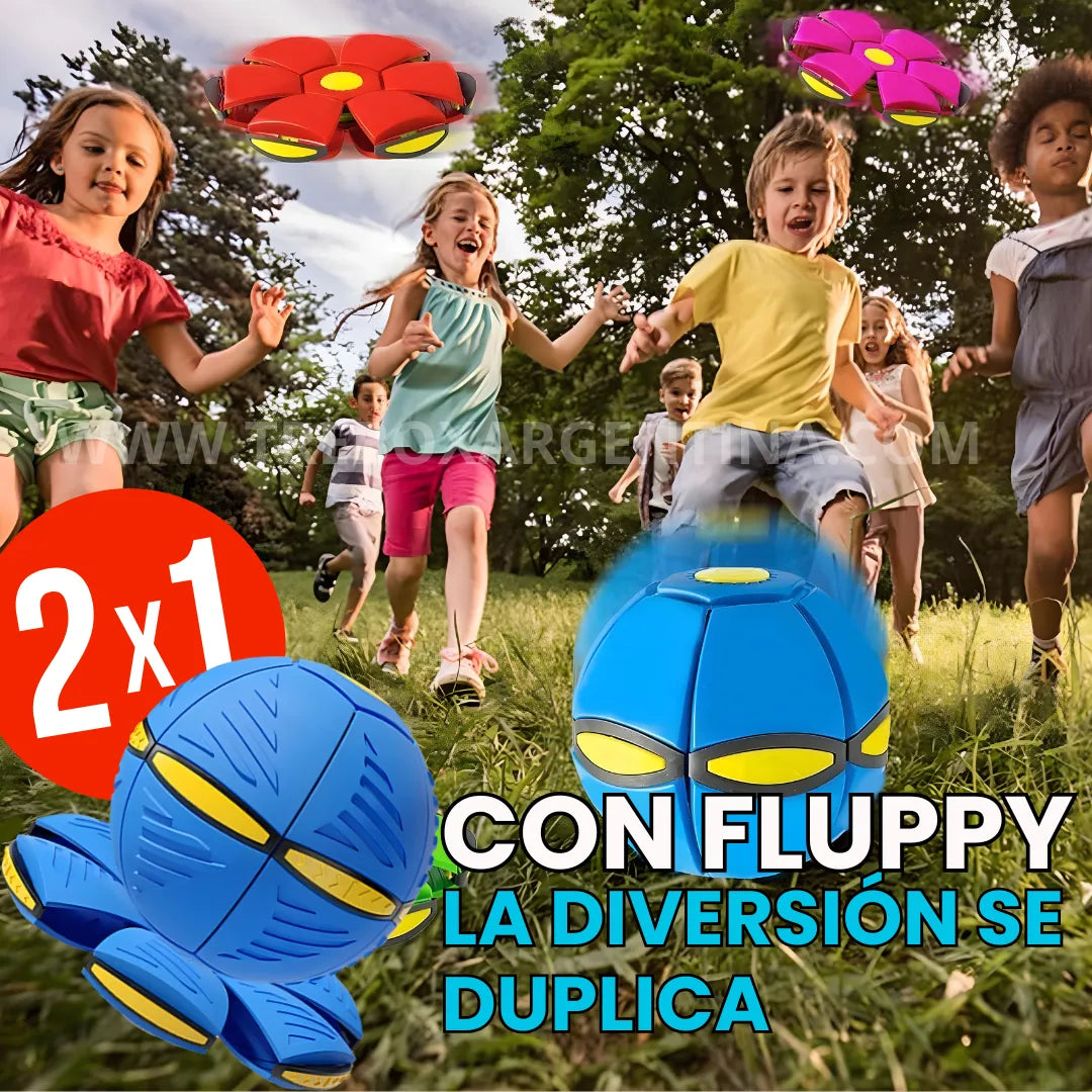 OFERTA 2x1 | Fluppy™ Pelota Frisbee Mágica: Un solo juguete, infinitas maneras de divertirse