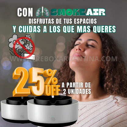 25% NAVIDAD SALE🎁 | SmokeAir™ Cenicero Purificador: Protegé los pulmones de los tuyos del humo del cigarrillo y vapeo