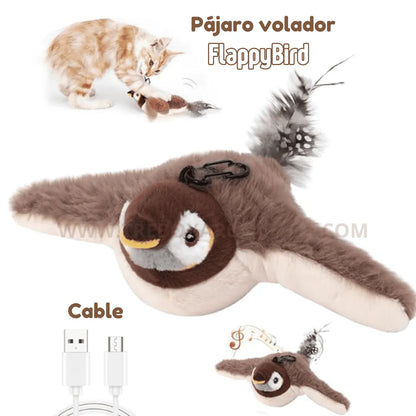 25% OFF 🎁 Pájaro volador FlappyBird: Diversión infinita y ejercicio asegurado para tu michi 🐾