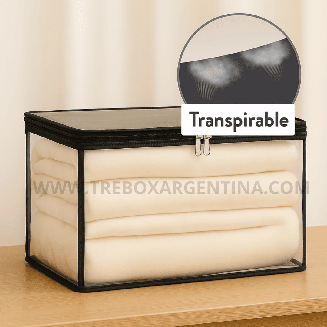OFERTA PRE VERANO 3X1 |  HomeBox™ Organizador XL: Guardá tus frazadas sin que se arruinen hasta el próximo invierno