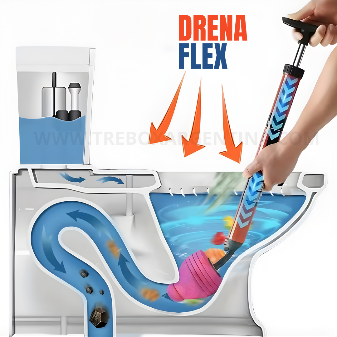 40% OFF | DrenaFlex Bomba destapa cañerías:Tu aliado para mantener tu baño libres de obstrucciones