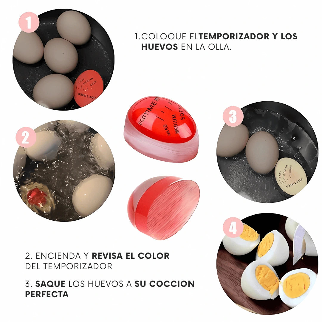 Temporizador de huevos Eggtimer | Controla la Cocción Perfecta 2X1 ¡Compra 1 y Lleva 1 GRATIS!