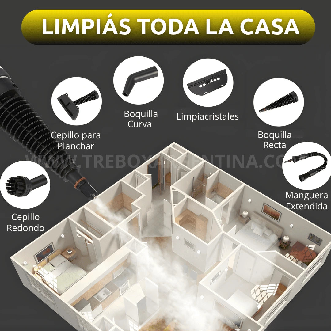 50% OFF🎁 | CleanMaster Limpiadora a vapor Multiuso: Elimina grasa y desinfecta en segundos