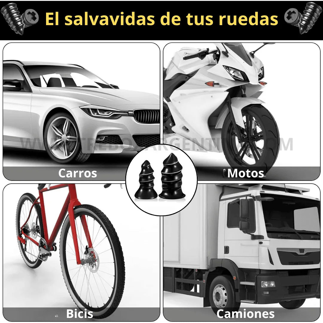 PROMO PACK X10💥 | NeumaFix Parches de Tornillos: Repará al instante y que una pinchadura no arruine tus planes
