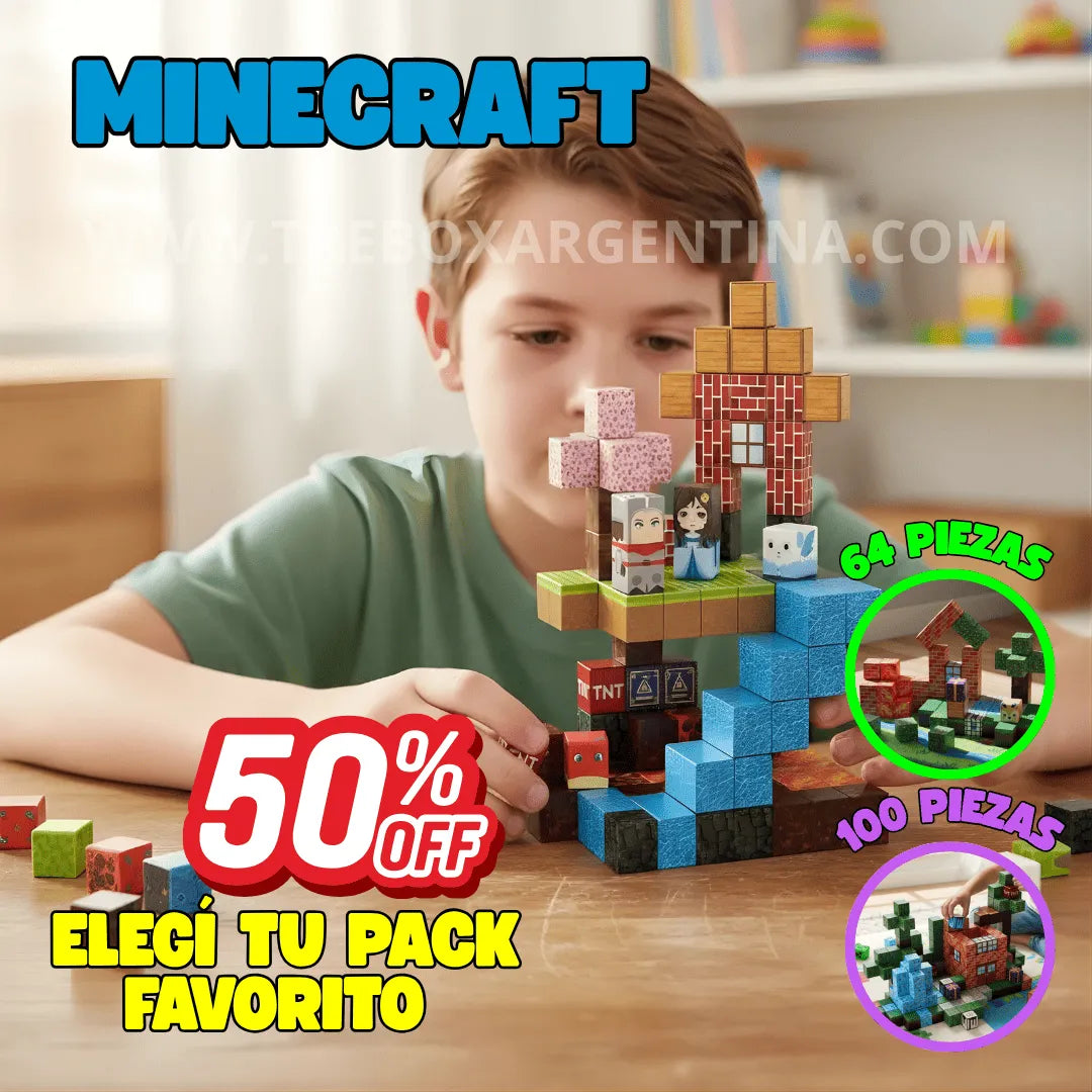 EDICIÓN LIMITADA🔥 |  Bloques Imantados MineCraft: Dejá que tus hijos construyan su propio universo