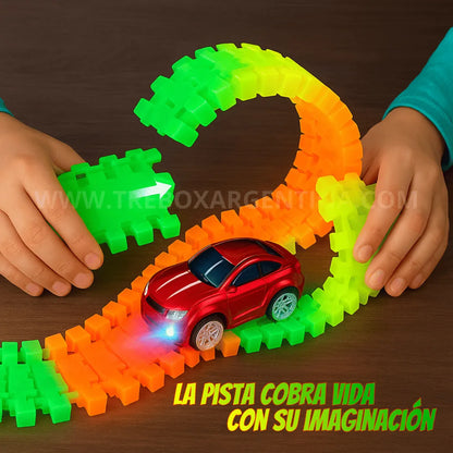 40% OFF🎁  MagicTracks Circuito Mágico de Carreras (220 Piezas +400cm) 🚗 Diversión que Enciende la Imaginación