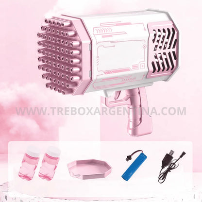 PROMO 40% OFF 🎁 |  Bubble Rain Bazooka de Burbujas : Diversión explosiva de burbujas sin Limites!