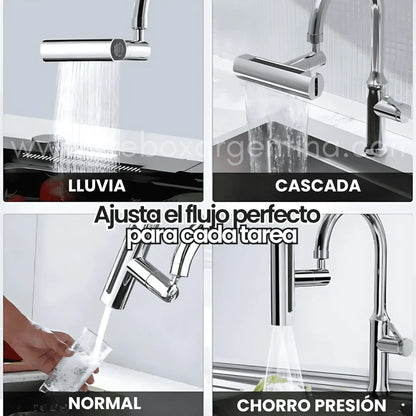 AquaFlex™ Extensor de Grifo Giratorio para Máximo Control y Ahorro de Agua