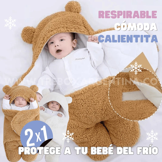 Oferta Limitada 2X1 🐻 TeddyBear | Manta Envolvente de Osito para Bebés – Mantén a tu bebé calentito todo el invierno