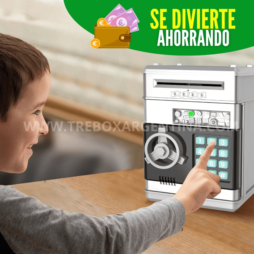 50% OFF🎁 KidsBank | Caja Fuerte Electrónica para niños: La forma más divertida de aprender a ahorrar.