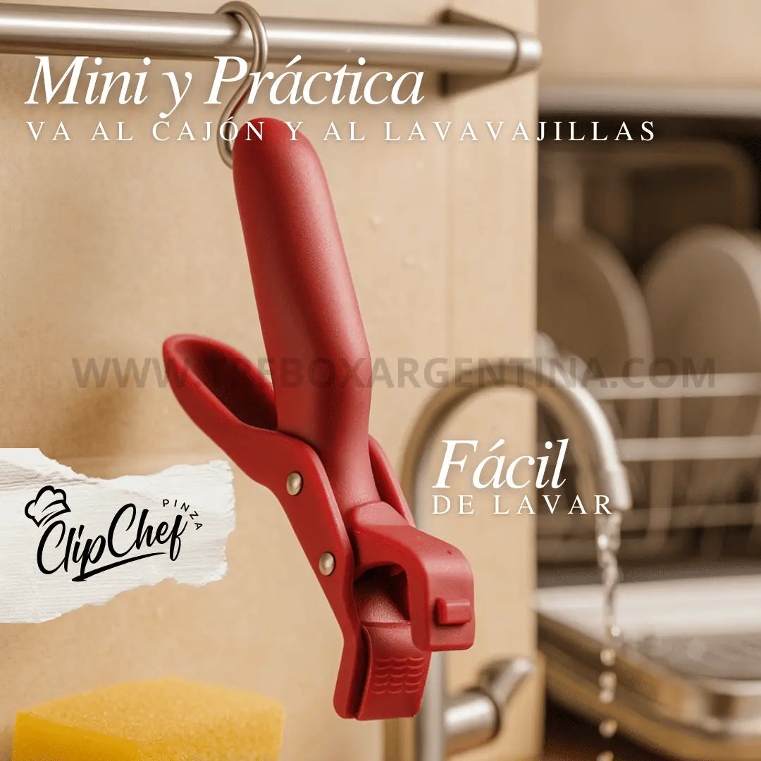 PROMO 3X1 🎁 Pinza antideslizante de silicona Clipchef🧑🏻‍🍳: Agarrá cualquier cosa caliente sin problemas!