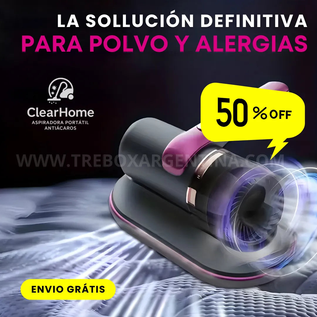 50% BLACKWEEK 🎁 | ClearHome Aspiradora Portátil Antiácaros : Tu hogar libre de ácaros, polvo y alergias.