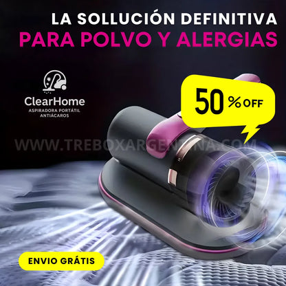 50% BLACKWEEK 🎁 | ClearHome Aspiradora Portátil Antiácaros : Tu hogar libre de ácaros, polvo y alergias.