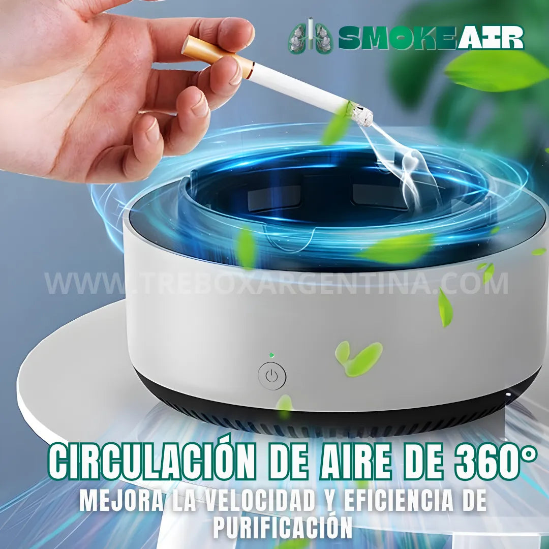 25% NAVIDAD SALE🎁 | SmokeAir™ Cenicero Purificador: Protegé los pulmones de los tuyos del humo del cigarrillo y vapeo