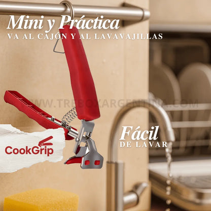 PROMO 3X1 🎁 Pinza antideslizante de silicona CookGrip🧑🏻‍🍳: Agarrá cualquier cosa caliente sin problemas!