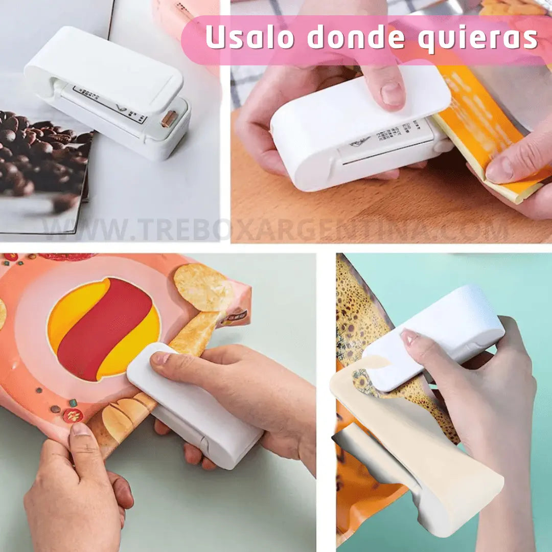 EDICIÓN LIMITADA 2X1 🎁 | SellaMax Portátil : Mantené tus snacks siempre frescos y tu cocina impecable.