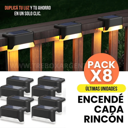 PACK X8🎁 | SunShine Luces LED Solares: Iluminá y decorá tus exteriores con estilo, sin cables y sin pagar en energía