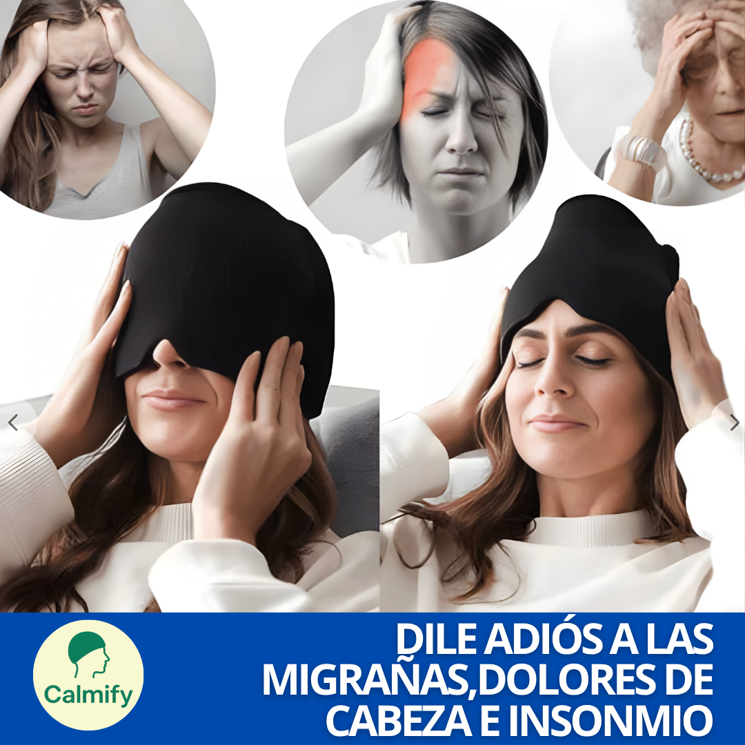 OFERTA 2X1 🎁 | Calmify Gorro de termoterapia medicinal: Alivio Instantáneo para migrañas, estrés e insonmio sin medicación