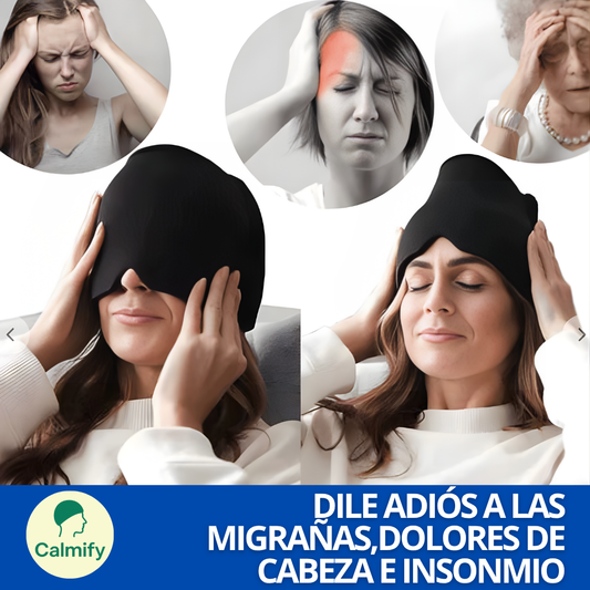 OFERTA 2X1 🎁 | Calmify Gorro de termoterapia medicinal: Alivio Instantáneo para migrañas, estrés e insonmio sin medicación