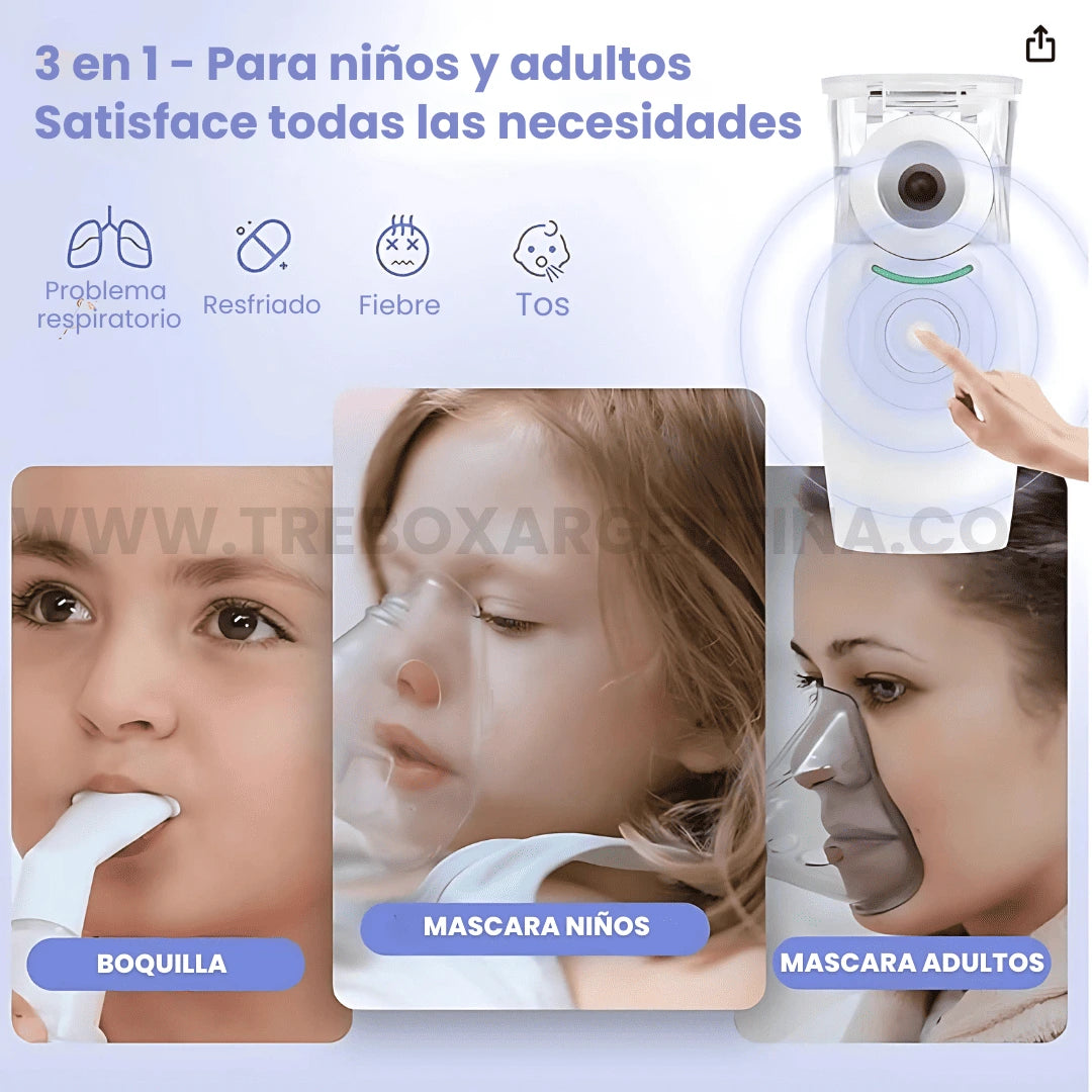 NebulAir™ Nebulizador Portátil para Toda la Familia |  Alivio Inmediato para la Respiración