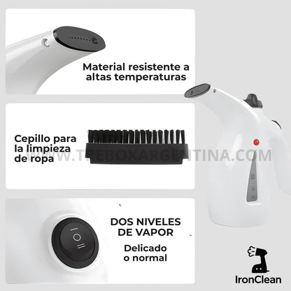 40% OFF🎁 | IronClean: Plancha a vapor portátil - Ropa impecable sin tabla de planchar