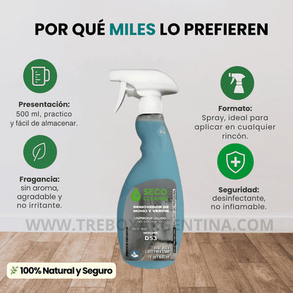2X1🎁 | Spray Removedor Moho SECO CLEANER - La Solución Definitiva a Las Manchas y Hongos de tu Casa