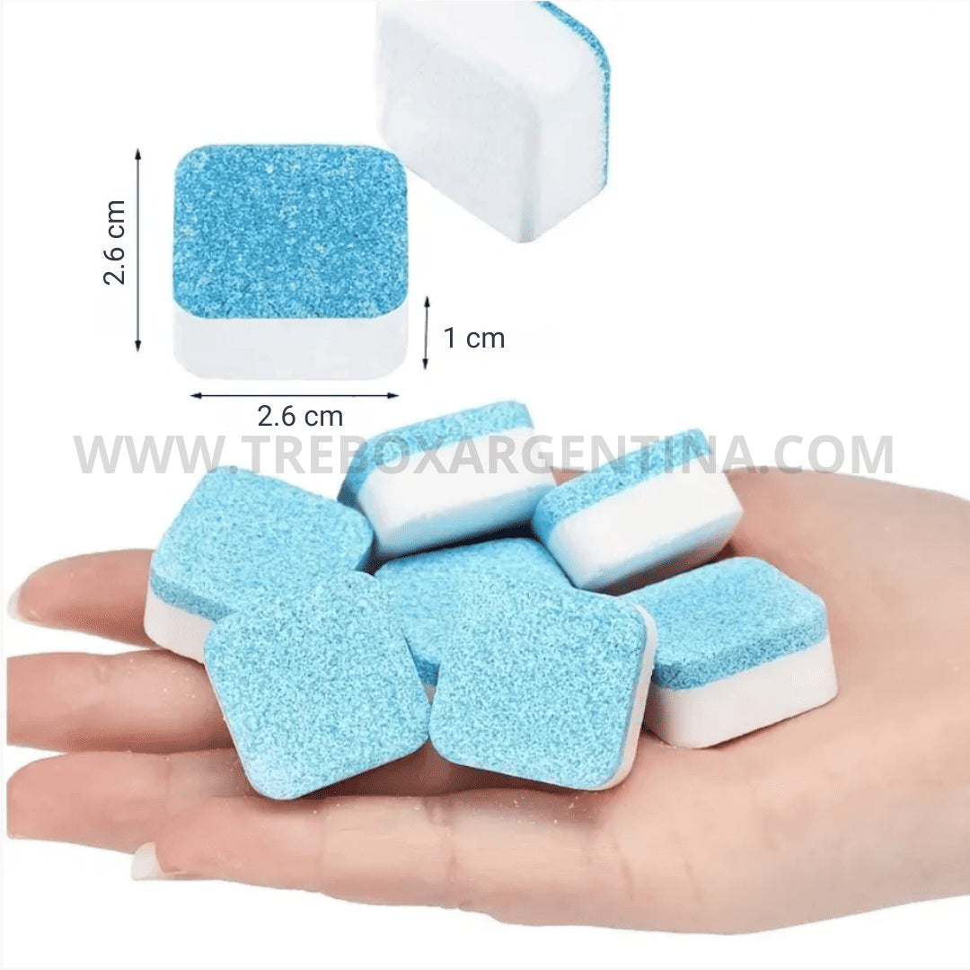PACK ESPECIAL X12 - CleanWash™ Pastillas Mágicas de Limpieza para Lavaropas; Mantenla impecable y libre de malos olores!