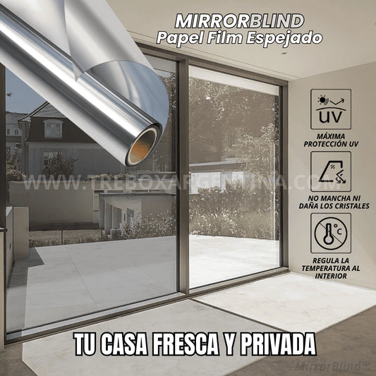 2X1 - Papel Film Espejado MirrorBlind™: Tu casa fresca y privada