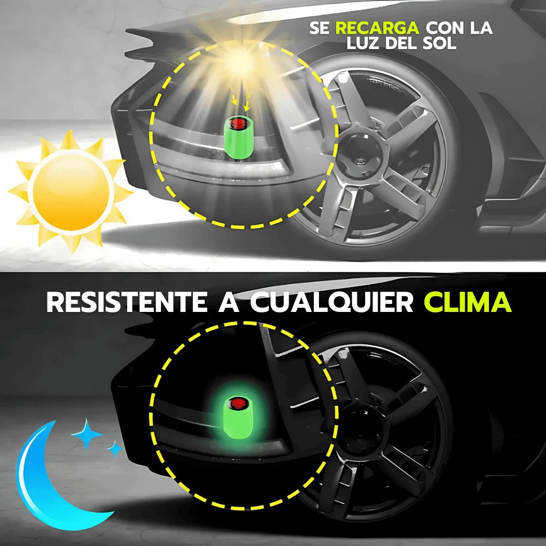 NEO X | Tapa de Válvula Fluorescente - Seguridad y Estilo en un Solo Producto