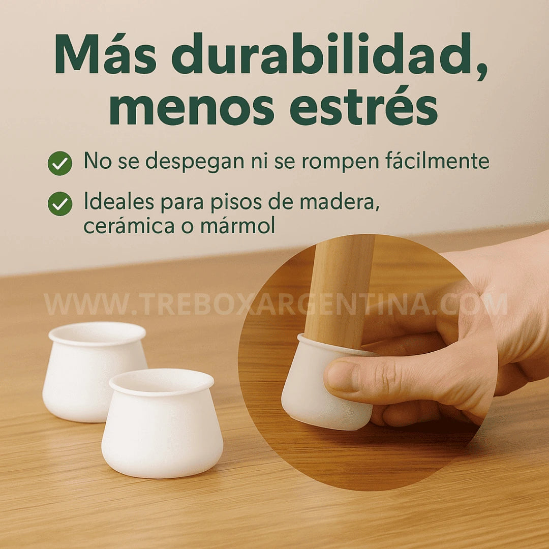 OFERTA PACK X16🎁 | Protector de silicona para sillas FlexProtect: Cuida tus pisos y sillas; no mas rayones y ruido