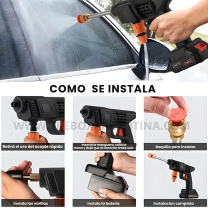 40% 🎁 | HydroGun: Pistola de alta presión inalámbrica 3 en 1