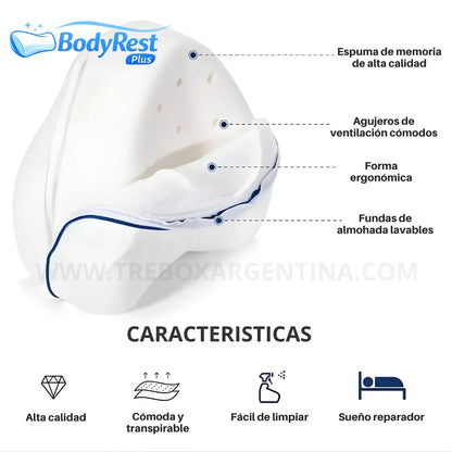 OFERTA 50% OFF 🚨 BodyRest Almohada Ortopédica : Alivia tu espalda, cadera y rodillas mientras descansas