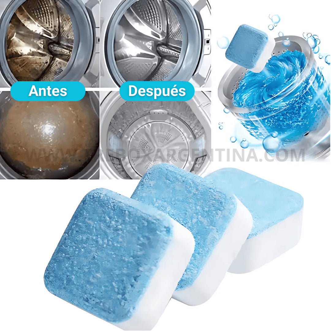 PACK ESPECIAL X12 - CleanWash™ Pastillas Mágicas de Limpieza para Lavaropas; Mantenla impecable y libre de malos olores!