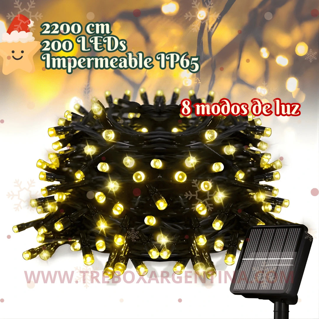 OFERTA 2X1 🎁 | Luces LED Solares ChristmasDecor:  ¡Iluminá tu Navidad SIN LIMITES!