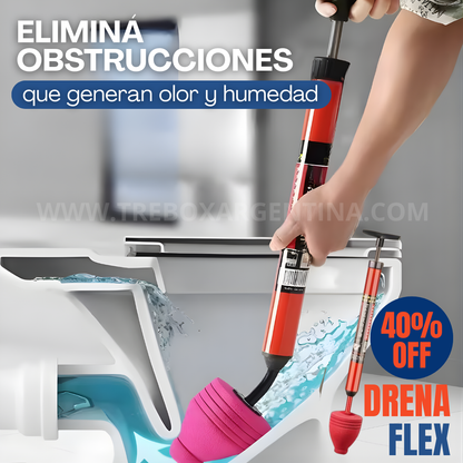 40% OFF | DrenaFlex Bomba destapa cañerías:Tu aliado para mantener tu baño libres de obstrucciones