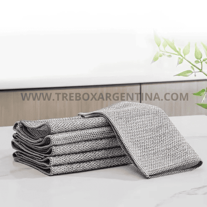 ¡Oferta exclusiva Pack x10! 🔥 Paño Metálico Multiusos BrilloMax | Elimina todo tipo de manchas ✨