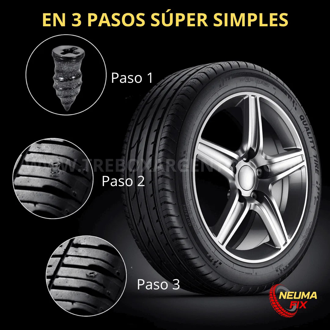 PROMO PACK X10💥 | NeumaFix Parches de Tornillos: Repará al instante y que una pinchadura no arruine tus planes