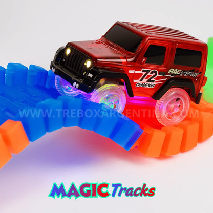 40% OFF🎁  MagicTracks Circuito Mágico de Carreras (220 Piezas +400cm) 🚗 Diversión que Enciende la Imaginación