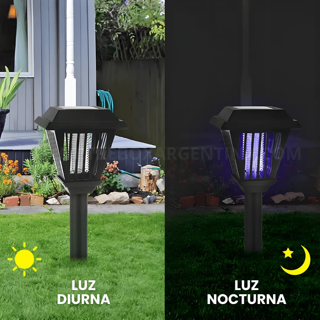 SolarKiller Lámpara solar antimosquitos 3 en 1 : Iluminá, protegé y olvidate de los mosquitos