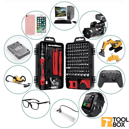 ToolBox™ | Set destornilladores Magnéticos para Arreglos de Precisión 115 En 1