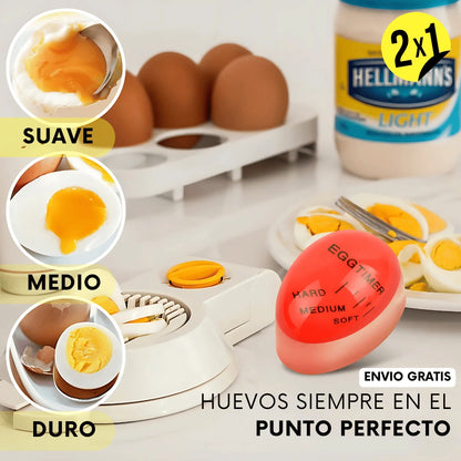 Temporizador de huevos Eggtimer | Controla la Cocción Perfecta 2X1 ¡Compra 1 y Lleva 1 GRATIS!